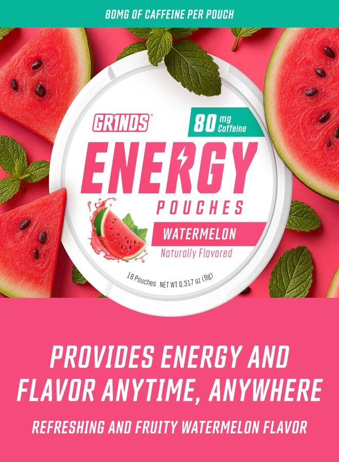 GRINDS Pouches Performance Sampler Pack - Includes Watermelon Energy, Caffeine-Free Piña Colada and Blue Raspberry Nootropic Pouches - Sugar-Free - Zero Calories - Image 3
